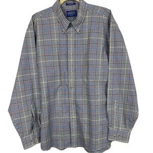 Pendleton Plaid Metro Shirt Cotton Wrinkle Resist XL